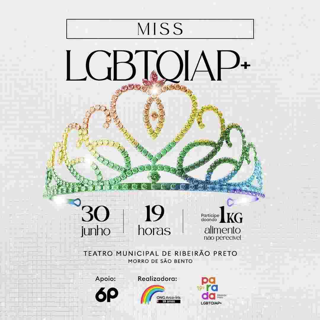 Abertas as inscrições para o concurso Miss e Mister LGBTQIAP+ de Ribeirão Preto