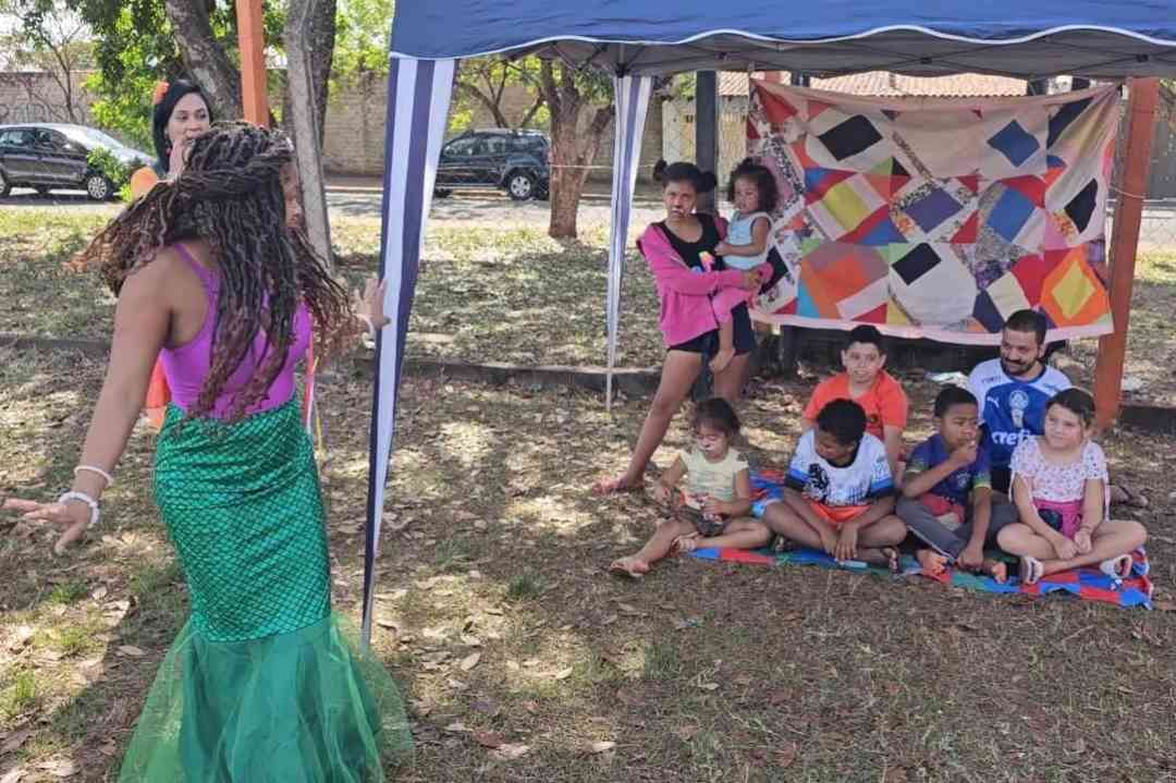 Campo do Jandaia Futebol Clube recebeu famílias que participaram de atividades culturais diversificadas