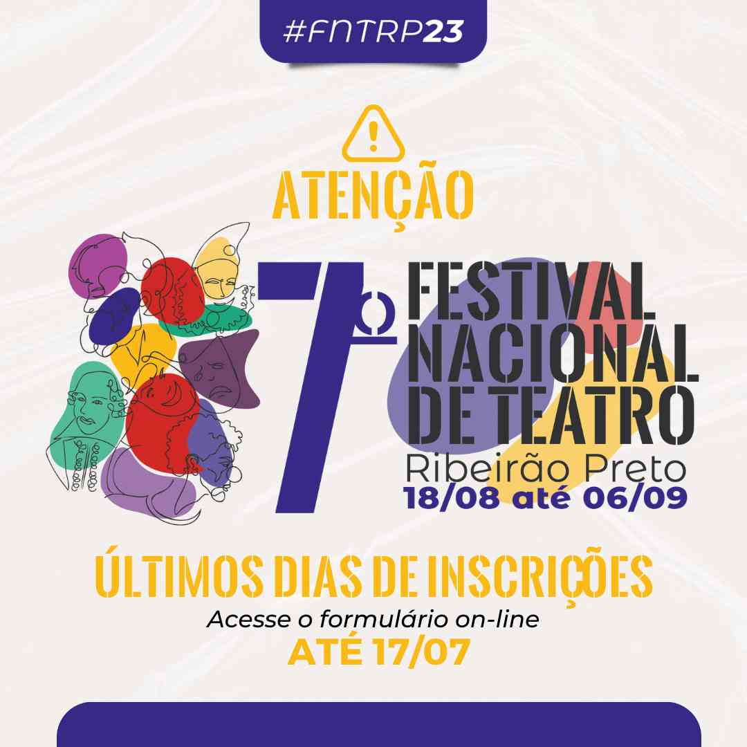Até o dia 17 de julho, segunda-feira, podem se inscrever grupos e companhias teatrais de todo o Brasil para as Mostras Nacional e Local