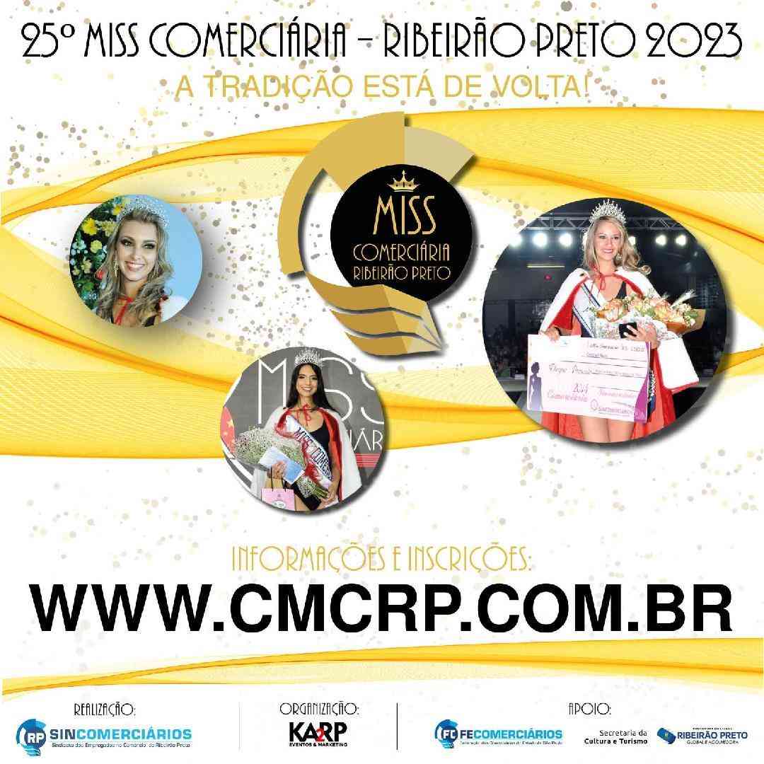 Inscrições para o Miss Comerciária 2023 é prorrogado