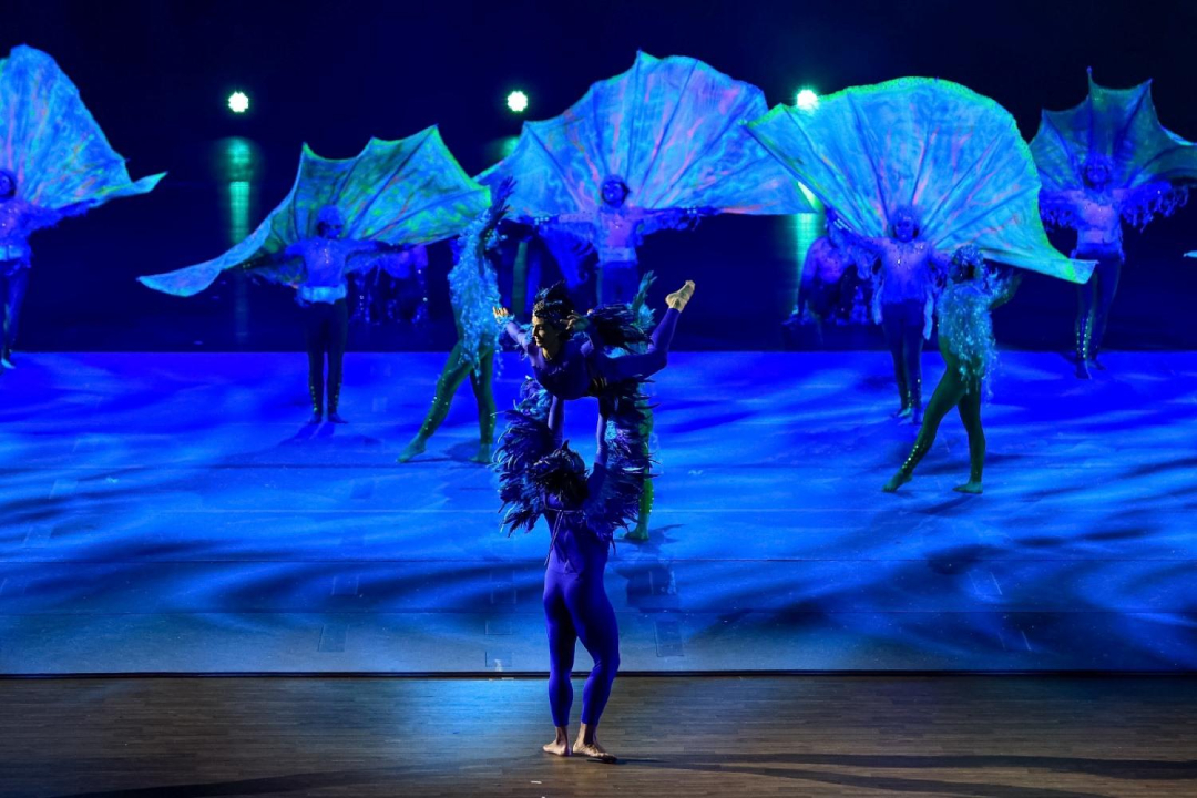 Marisol Gallo foi responsável pela coreografia brasileira, sobre as Cataratas do Iguaçu e o perigo de extinção da Arara Azul