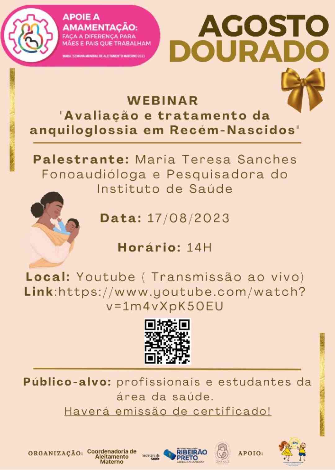 Secretaria Municipal da Saúde faz webinar sobre tratamento com recém-nascidos