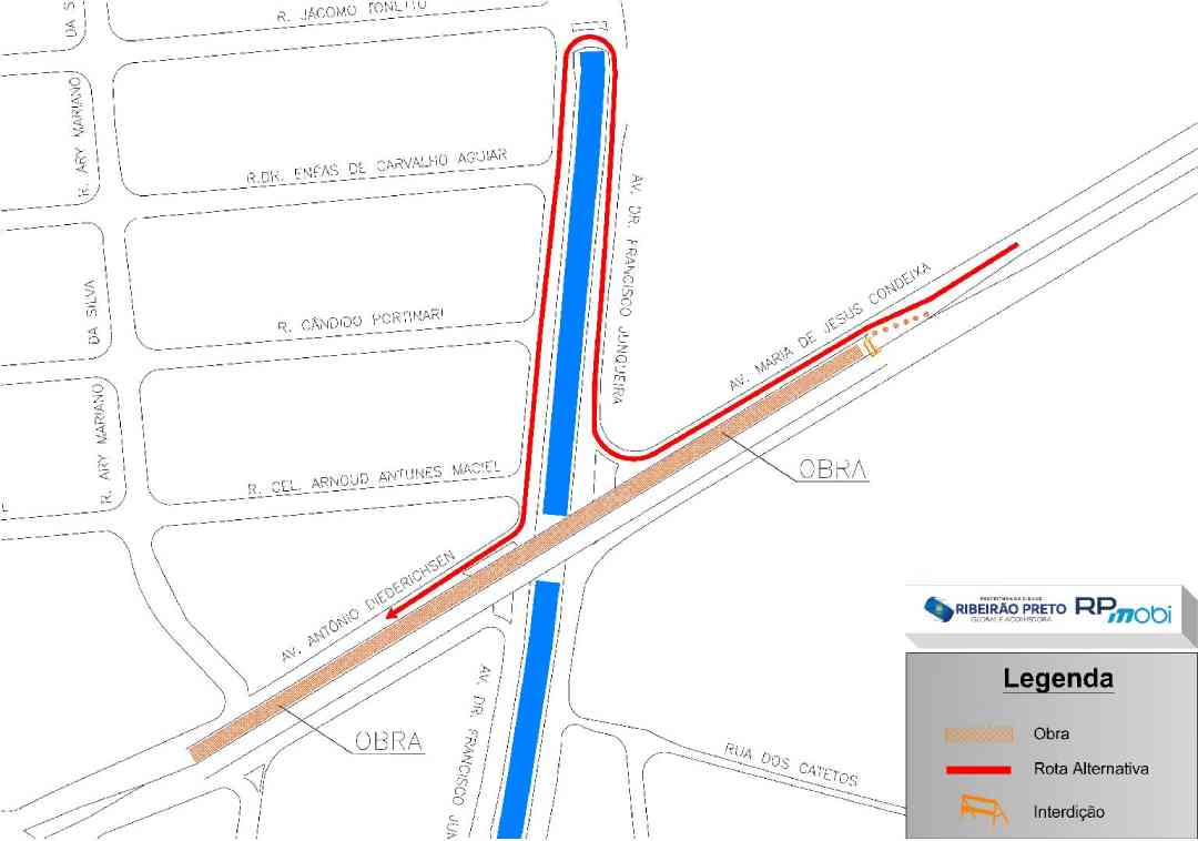 Bloqueio ocorrerá nesta quinta-feira, dia 17 de agosto, para serviço de manutenção estrutural