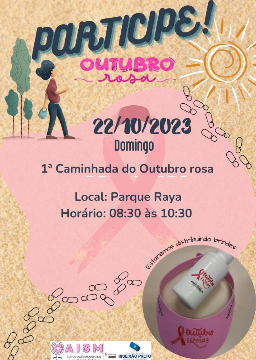 1ª Caminhada do Outubro Rosa será neste domingo