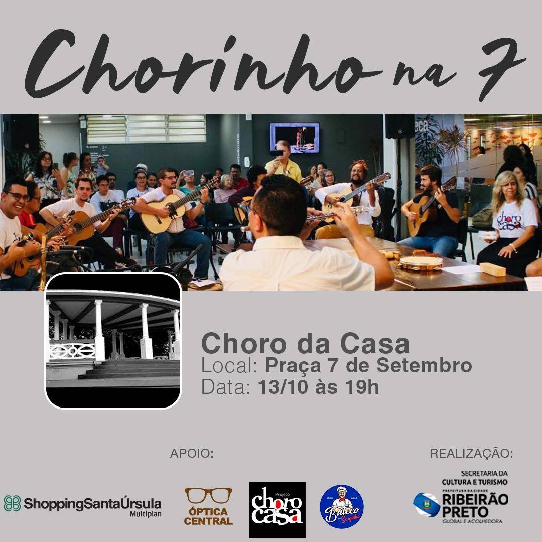 Evento acontece gratuitamente na próxima sexta-feira, dia 22, às 19h, na Praça Sete de Setembro em Ribeirão Preto