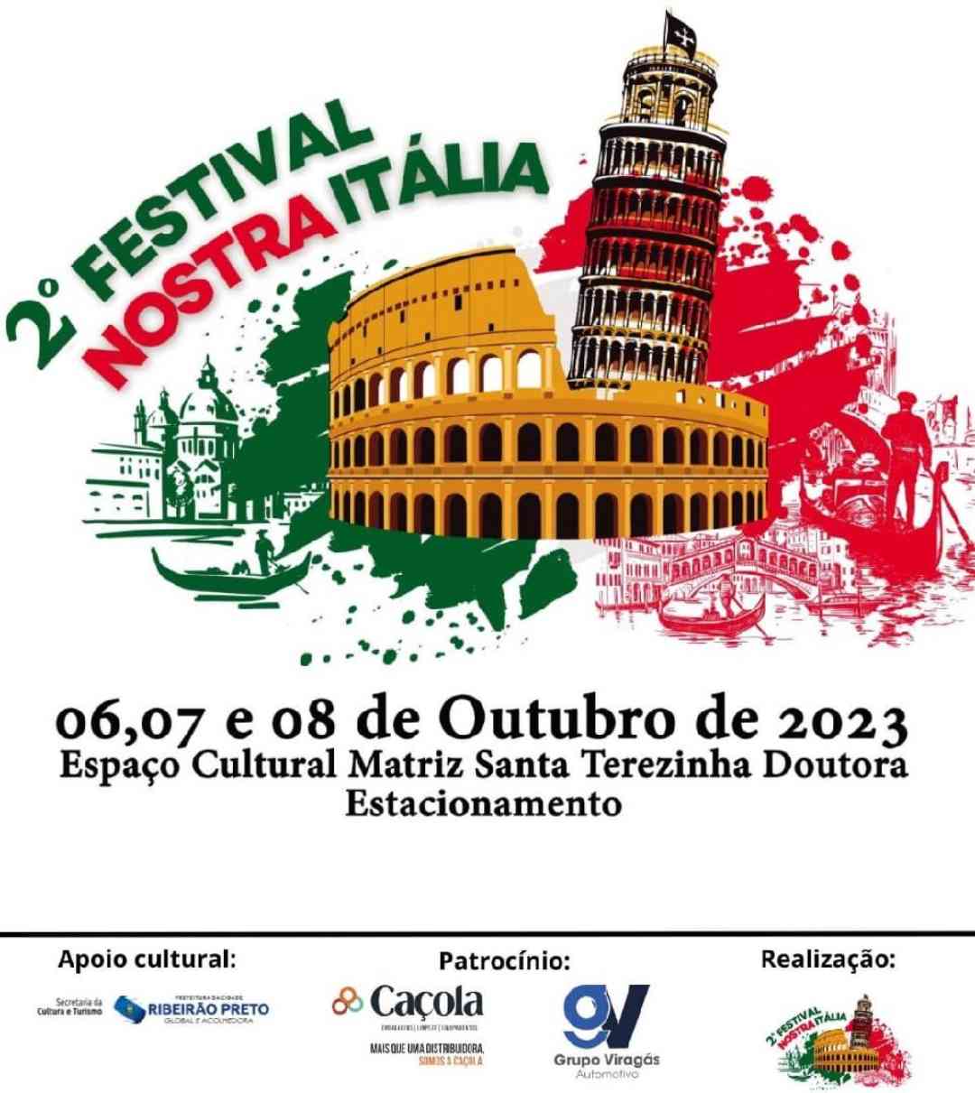 Com apoio da Secretaria da Cultura e Turismo, Casa da Memória Italiana e Consulado da Itália, evento acontece neste fim de semana