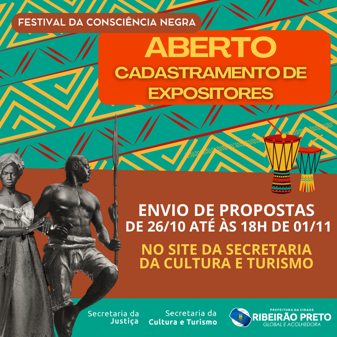 Cultura e Justiça abrem cadastramento de expositores para Festival Consciência Negra 2023