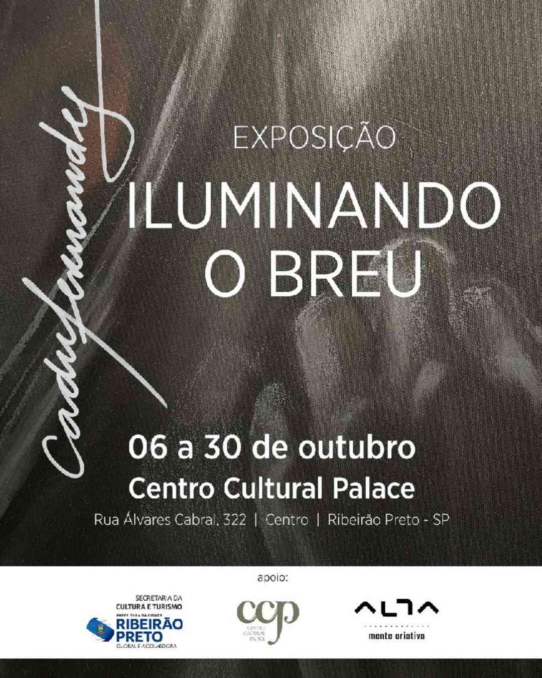 A exposição acontece de 6 a 30 de outubro, no Centro Cultural Palace, com entrada gratuita