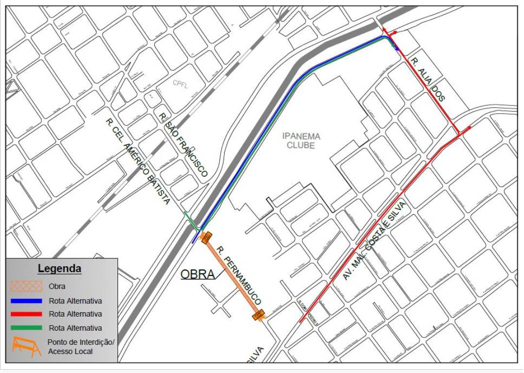 Bloqueio ocorre no trecho próximo a avenida Eduardo Andrea Matarazzo (Via Norte); previsão de término do fechamento é de 60 dias