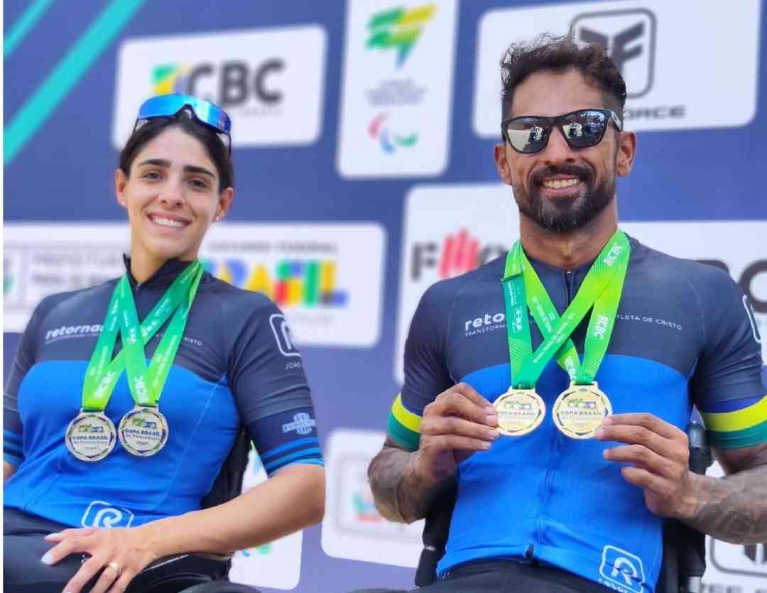 Maurício Dourado e Mariana Garcia conquistaram quatro medalhas da terceira etapa do campeonato nacional realizado no último final de semana