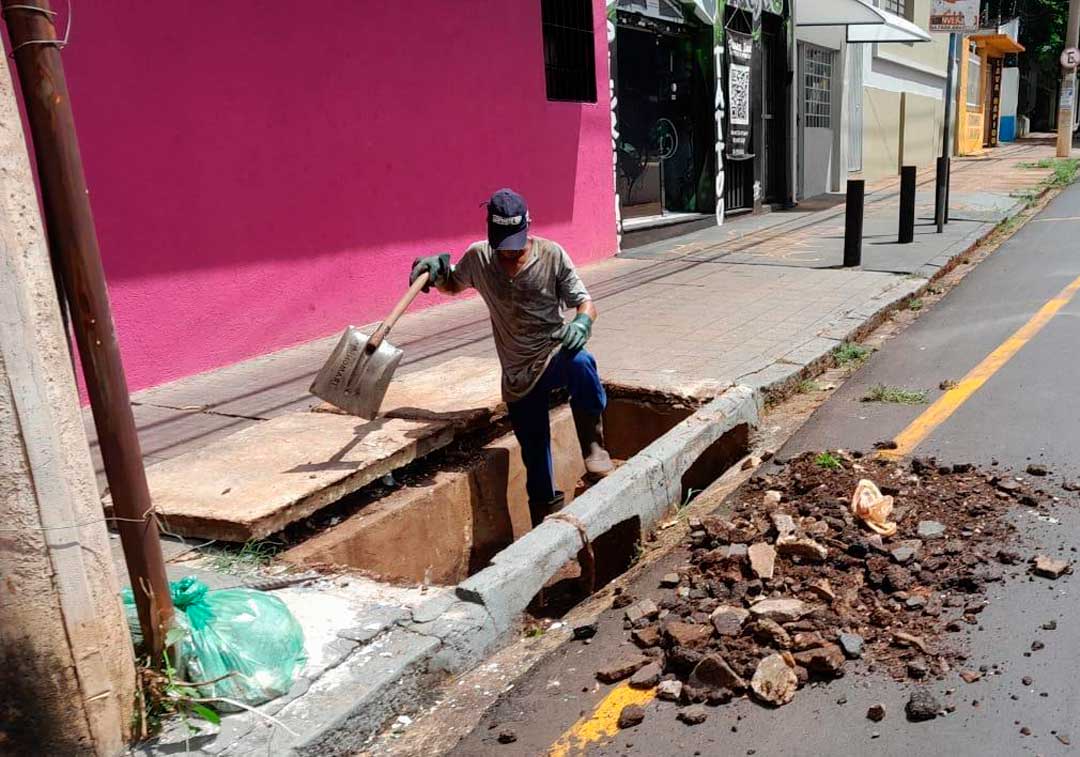 Infraestrutura limpa 830 bocas de lobo na região central