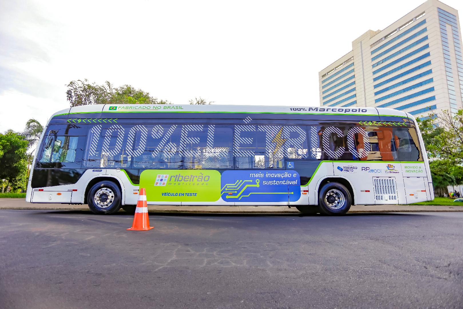 Ônibus 100% elétrico inicia teste em Ribeirão Preto
