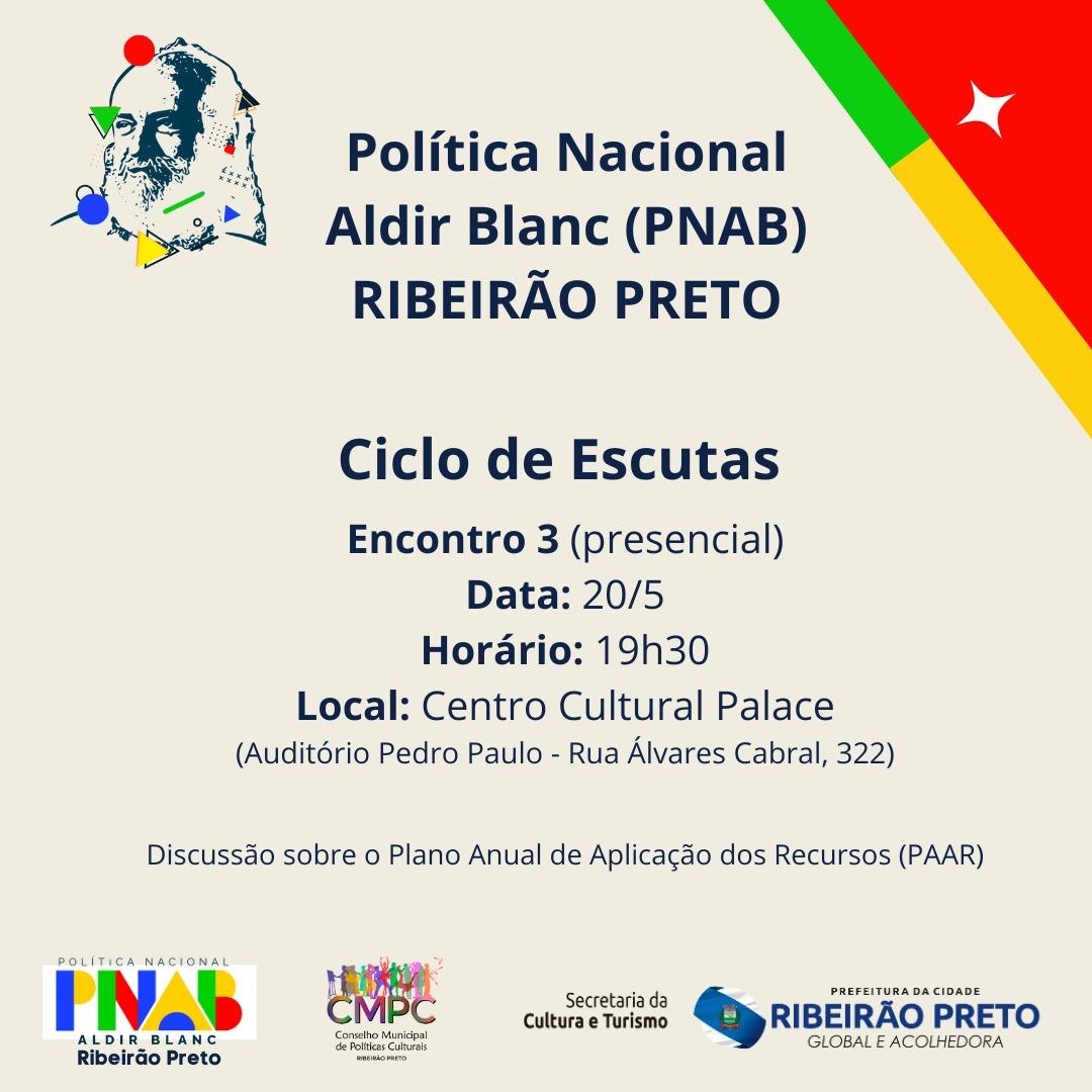 Centro Cultural Palace recebe mais um Ciclo de Escutas da Política Nacional Aldir Blanc (PNAB)