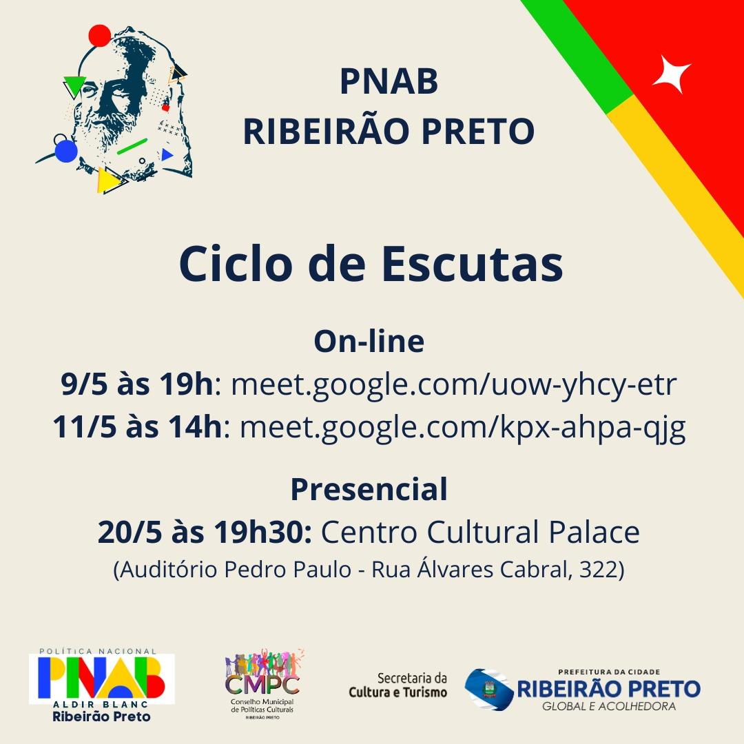 Ciclo de Escutas da Política Nacional Aldir Blanc (PNAB) acontece em Ribeirão Preto