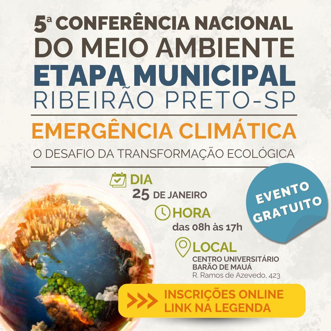 Sugestões para a redação do Regulamento Interno da 5° Conferência Municipal de Meio Ambiente encerra nesta quarta-feira