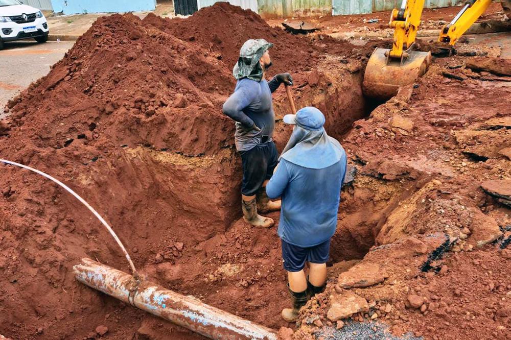 Saerp realiza força-tarefa para melhorar o abastecimento de água no Jardim Progresso